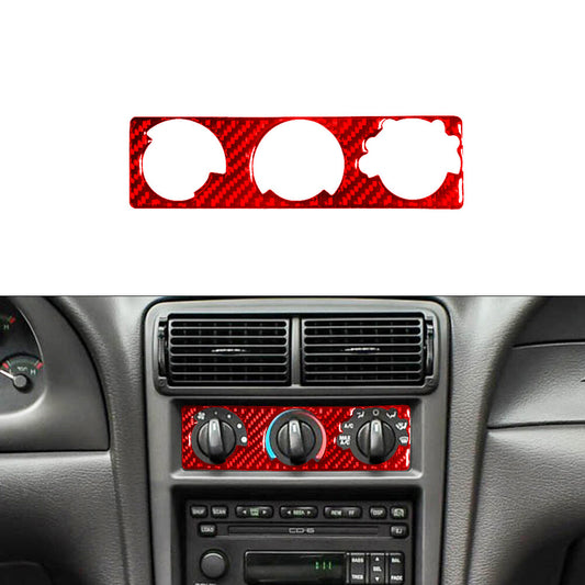Carbon Fiber Central Air Vent Panel Trim for Ford for Mustang Convertible 2001-2004