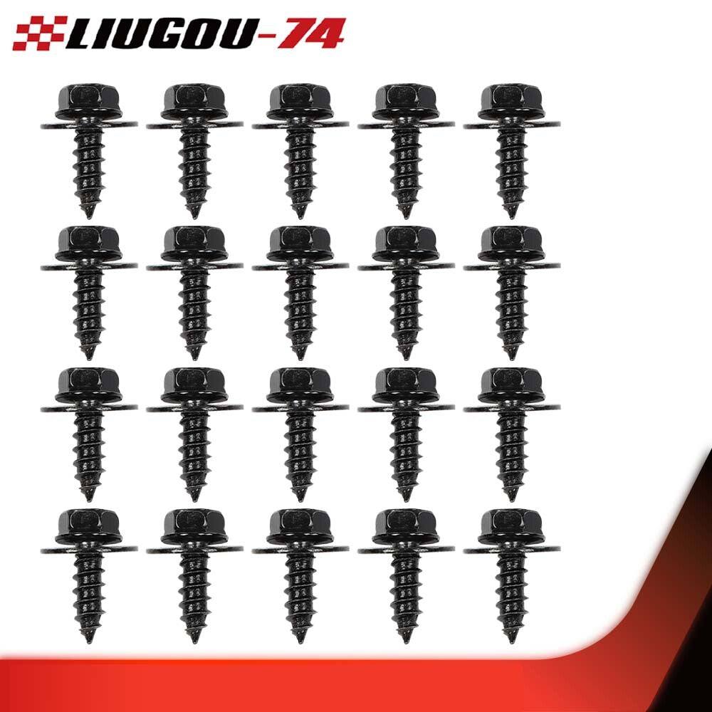 Suitable for Toyota firewall and splash guard bolts - M6.3 x 20 mm long 10 mm hexagonal 1 set