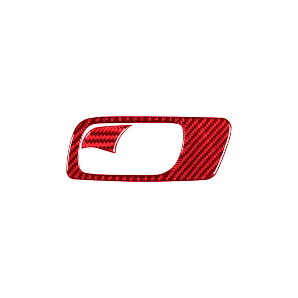 Driver Inner Door Handle Panel Trim Cover Carbon Fiber for Acura TSX 2003-08 Red