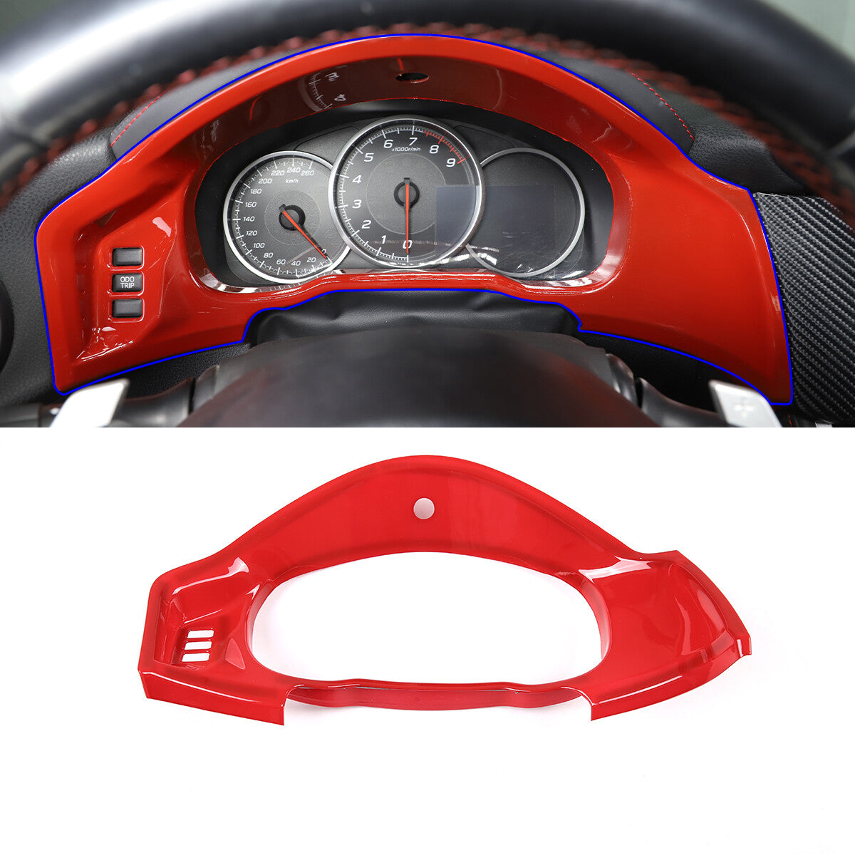 ABS carbon fiber center vent cover for Toyota FJ Cruiser 2007-21