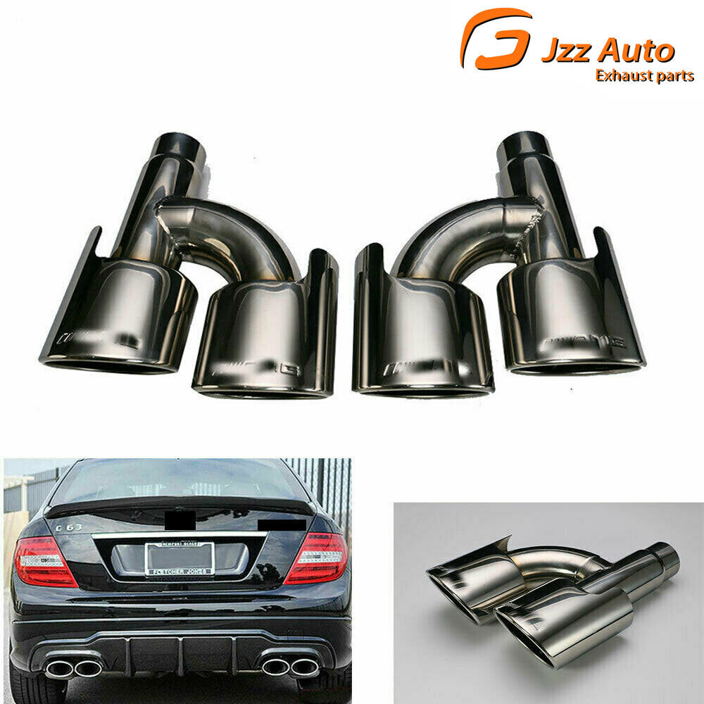 C63 Exhaust Muffler Tips AMG For C250 C300 C350 for Mercedes W204 W211 C-Class SS304