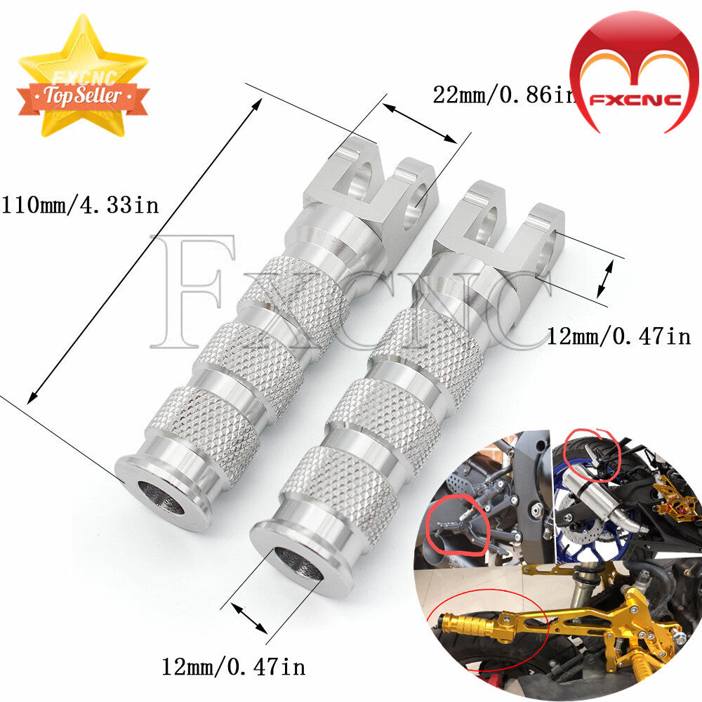 Suitable for Suzuki CNC rear rest foot pedals and footrests GSXR600 (1992-2014) and TL1000S (1997-2001).