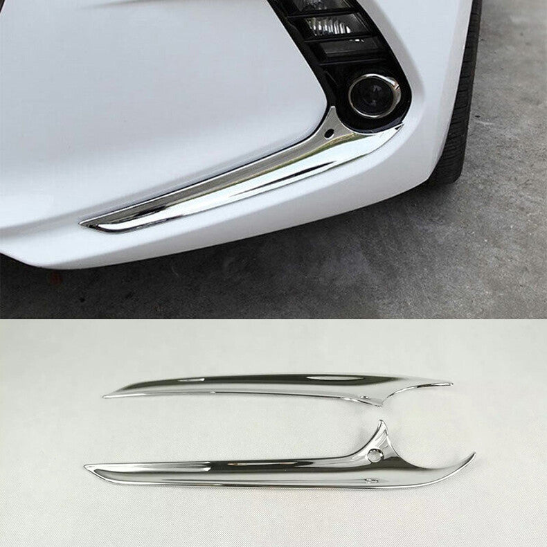 for Hyundai for Elantra 2017-2018 Chrome Front Fog Light Lamp Trim Strip Cover trim