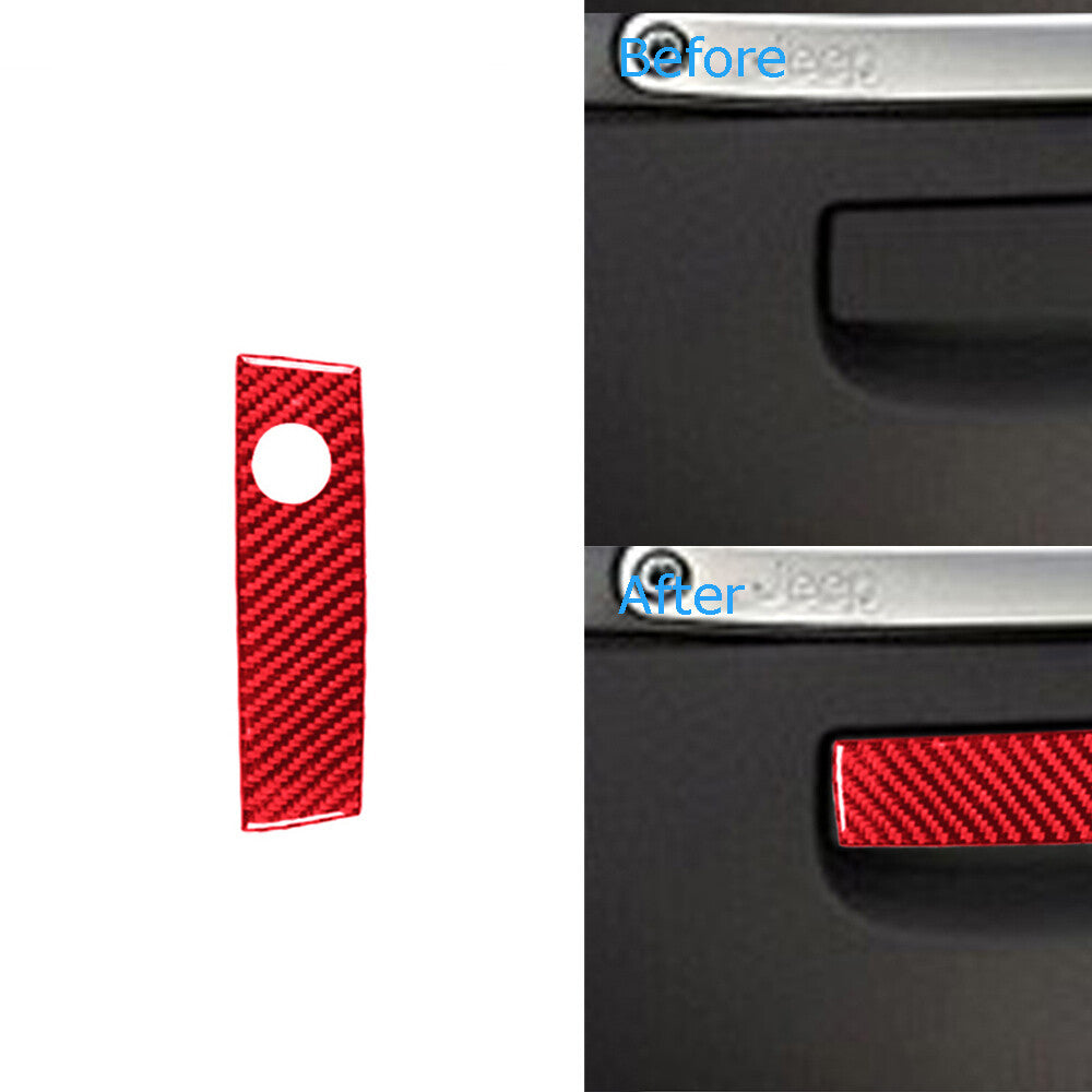 Red Carbon Fiber Glove Box Switch Cover Trim for Jeep for Wrangler JK 2011-2017