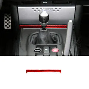 Red Carbon Fiber Interior Gear Shift Panel Cover Trim for Honda S2000 2004-2009