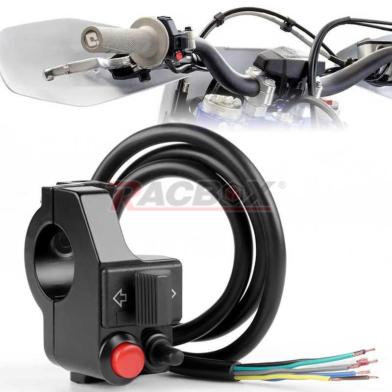 Aluminum Motorcycle 7/8 Handlebar Switch Button Headlight Turn Signal Horn 12V