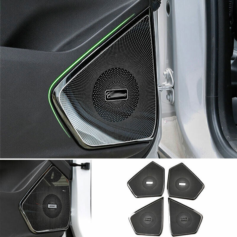 Fit For 2017-24 for Cadillac XT5 Black Steel Inner Door Speaker Frame Cover Trim 4X