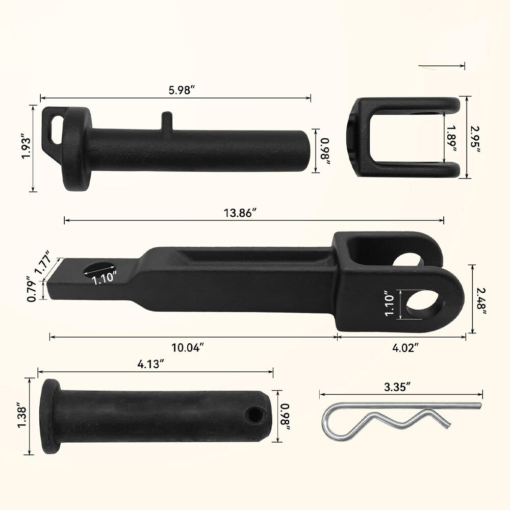 A20-6014 Single Tow Hook for Peterbilt / for Kenworth with Pull Pin  Frame Pin