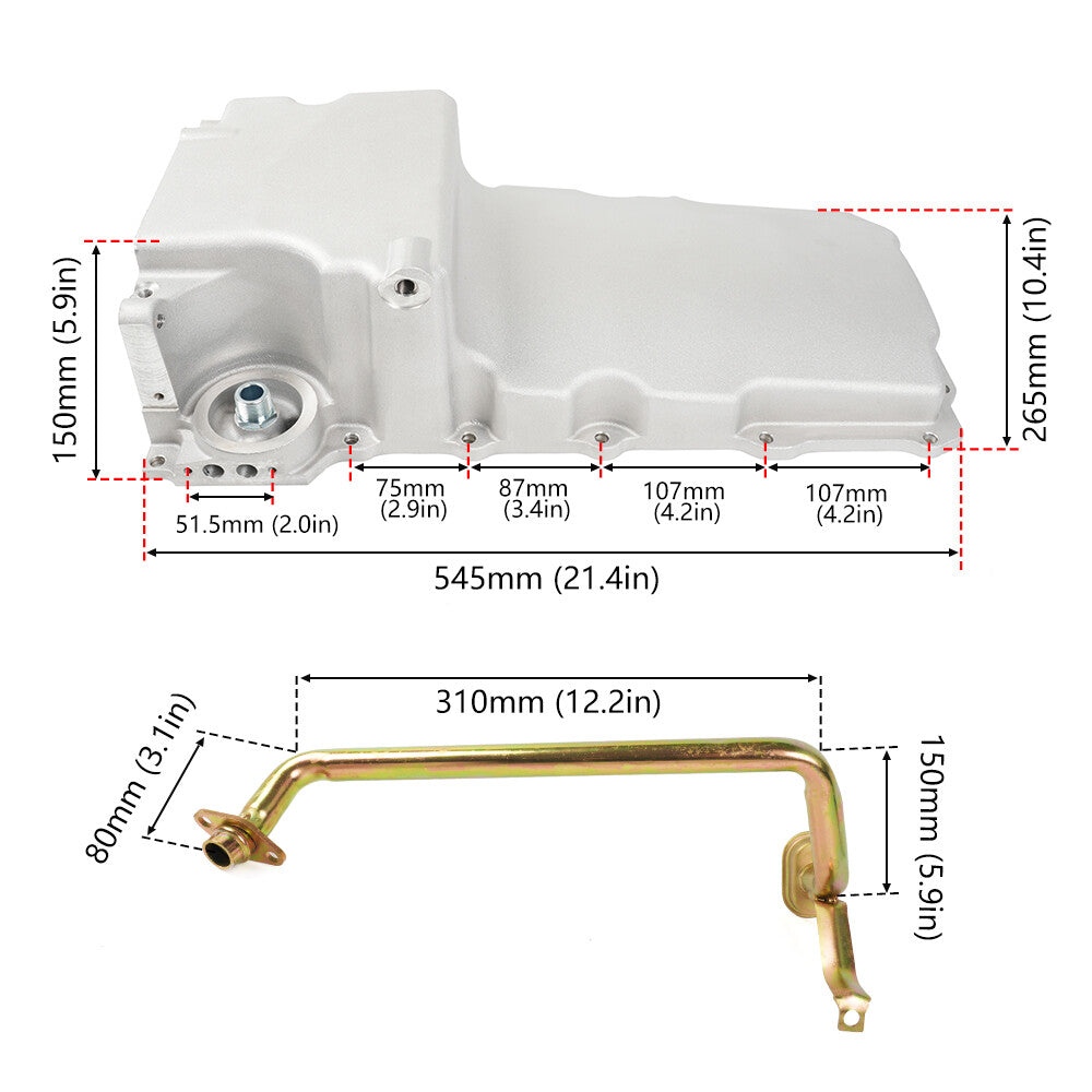 LS Swap Retrofit Low Profile Oil Pan Kit 302-1 for GM LS1 LS2 LS3 Engine 55-87
