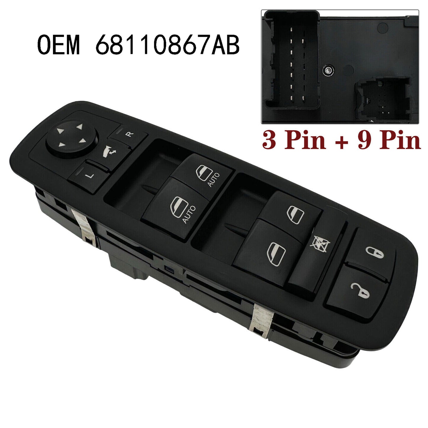 For 2014-2017 for Jeep Cherokee 2.4L 3.2L Front Driver Side Power Window Switch NEW