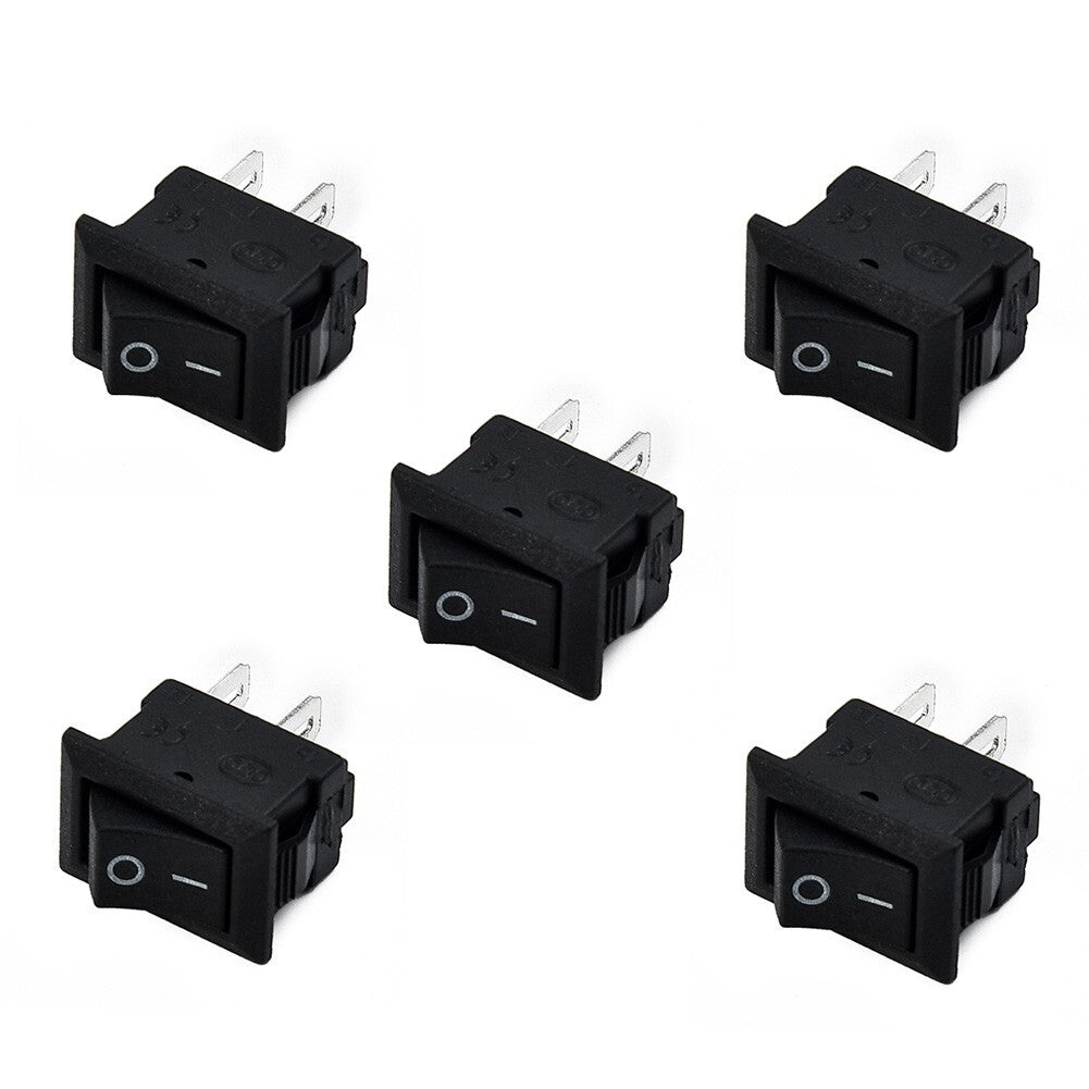 10x/lot 2-pin SPST switch for cars, trucks, and ships - round rocker DC 12V kit
