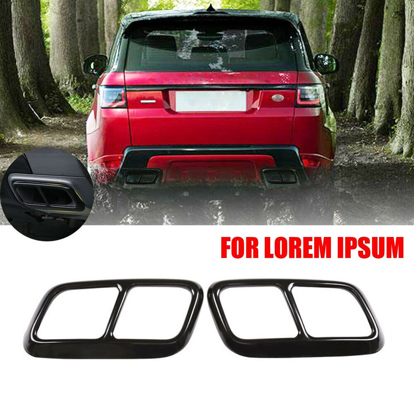 for Land Rover for Range Rover Sport 2018-2019 Steel Black Exhaust Mufflers Cover AT