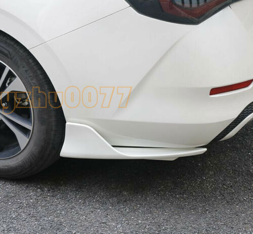 White ABS Rear Bumper Side Corner Spoiler Guard Trim for Nissan Sentra 2020-2023