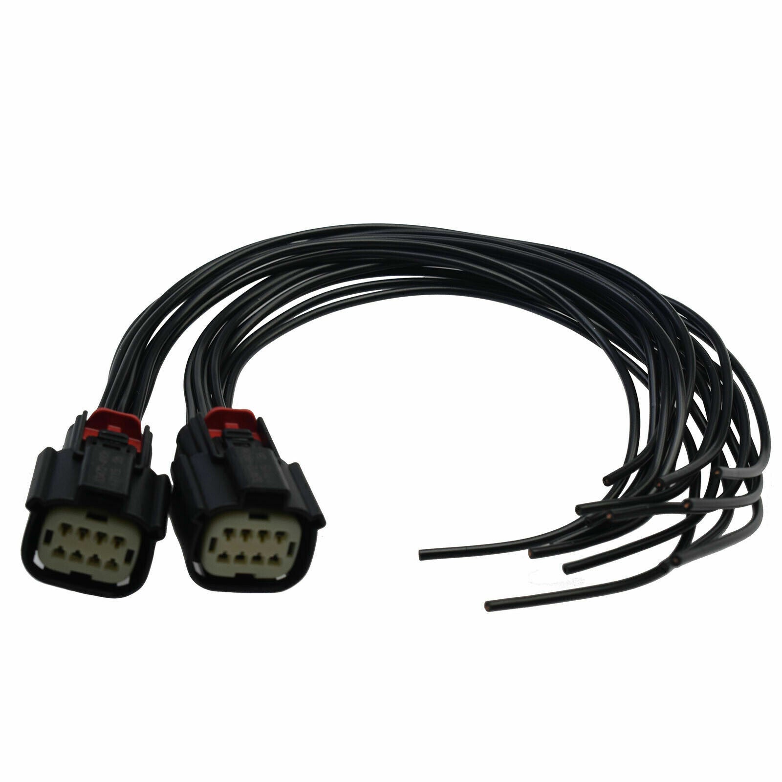 2-Piece Headlight Connector Pigtail 6-Pin 8-Way for 2016-18 for Chevrolet Camaro