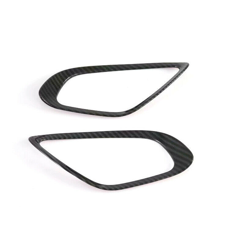 for Kia Seltos 2020-2023 Carbon Fiber Look Rear bumper Fog Light Lamp Cover Trim