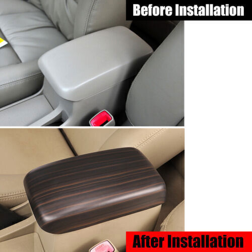 2003-08 for Toyota for Corolla Console Center Armrest Box Cover Matt Grain Wood 1X