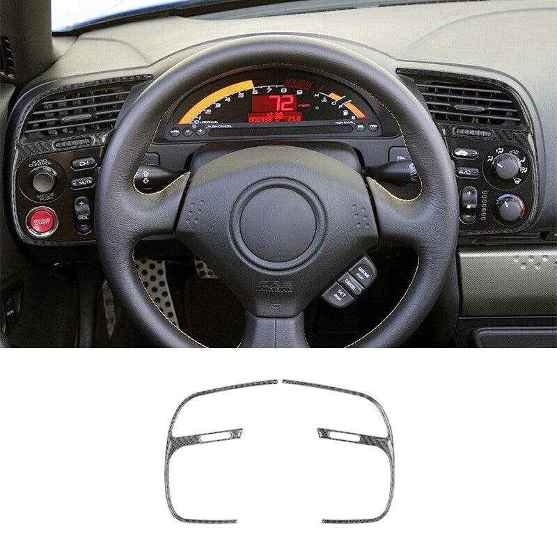 19Pcs Carbon Fiber Interior Full Sets Cover Trim Kit for Honda S2000 2004-2009