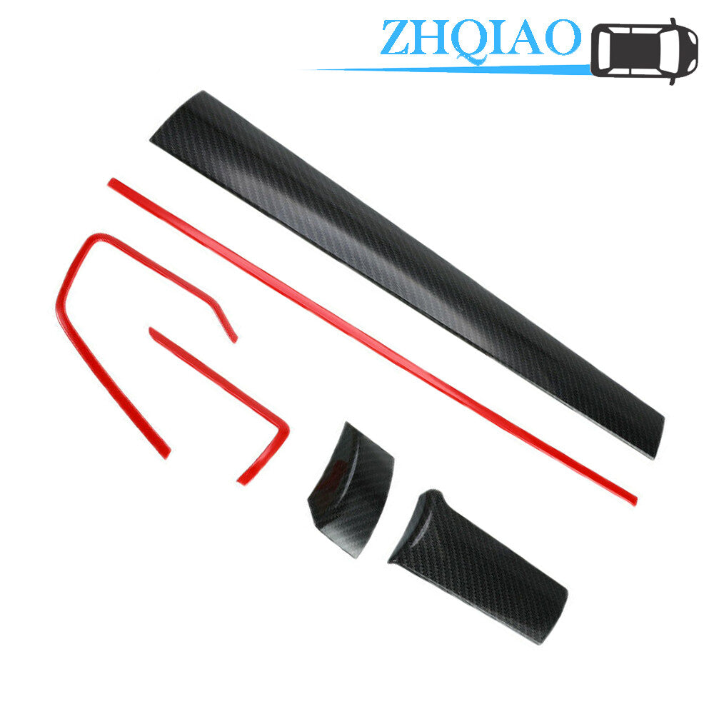 6pcs Red ABS Console Center Dashboard Cover Trim Fits for Honda for Civic 2016-2018