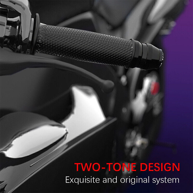 2pcs 7/8 22mm Motorcycle Handlebar Grips Bar End Slider Cap Aluminum Universal