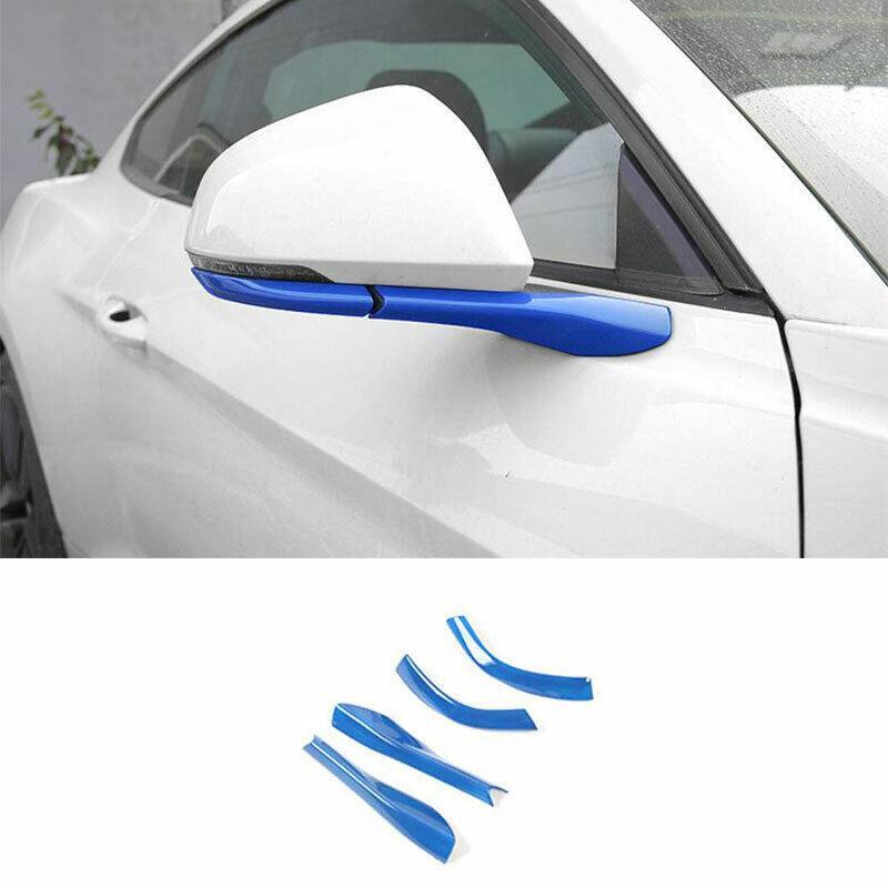 for Ford for Mustang 2015-2022 Paint Blue Rear View Mirror Anti-Scratch Strip 4PCS