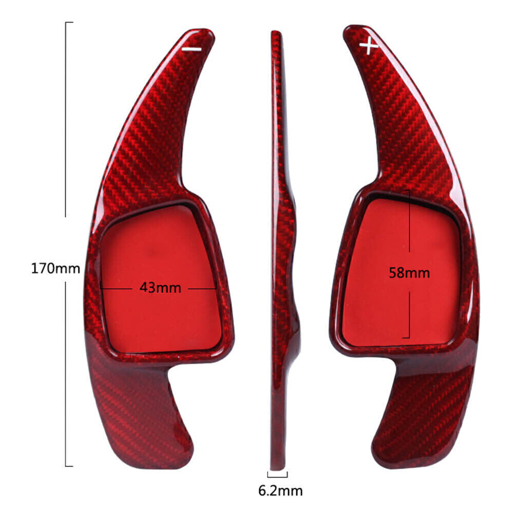 Interior Wheel Shift Shifter Paddle Extension Carbon Fiber for Audi A3 TT A4L Q7