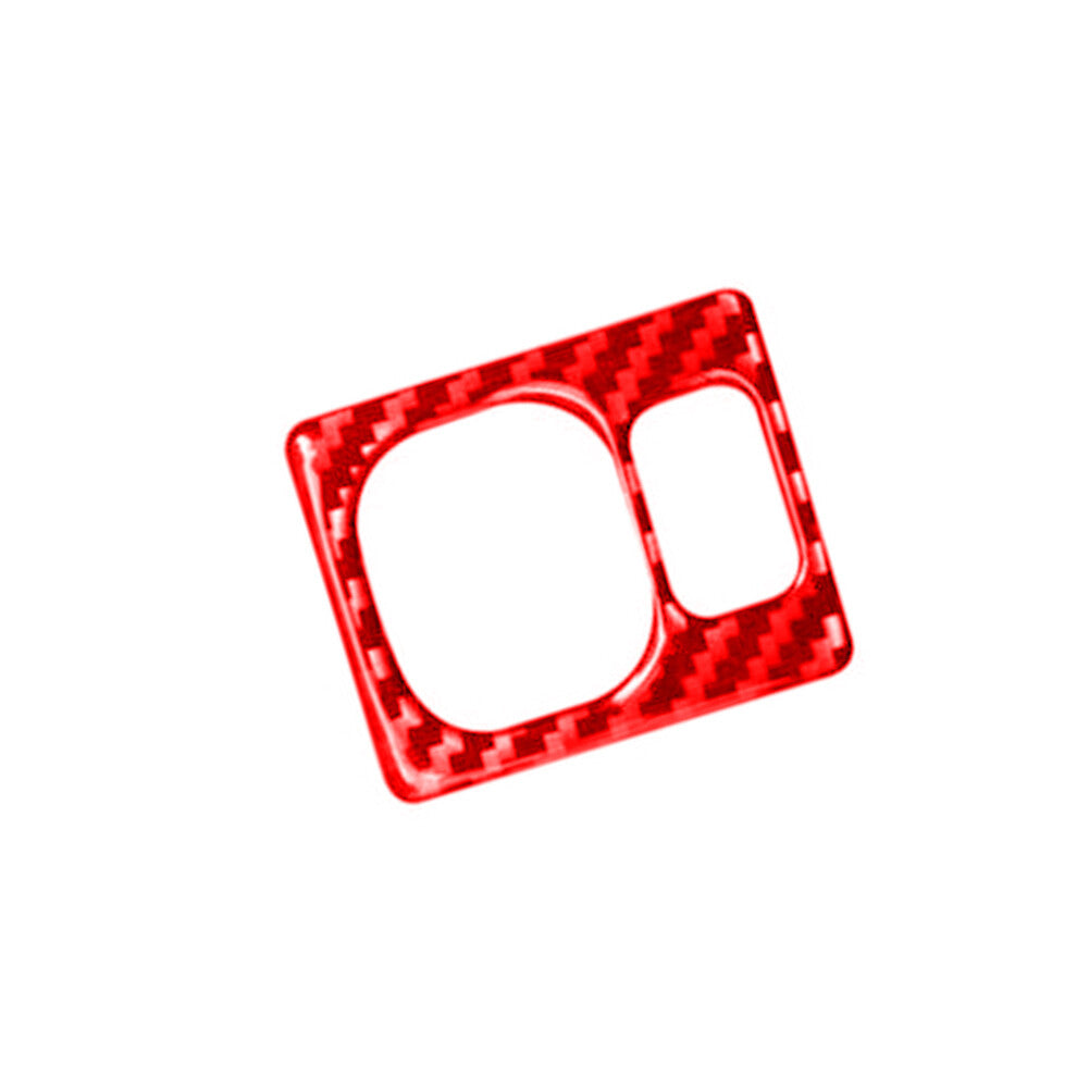 Red Carbon Fiber Rearview Mirror Button Cover Trim for Toyota for Corolla 2014-2018