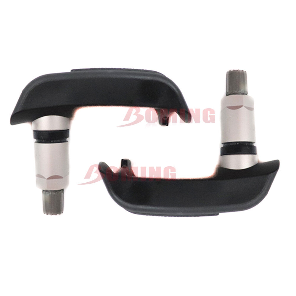 Two new front/rear TPMS tire pressure sensors suitable for BMW motorcycle wheels.