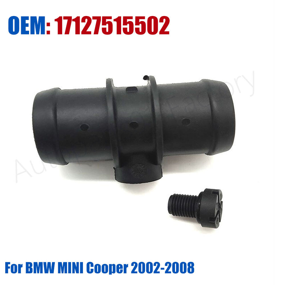 Water Hose Connector with Bleeder Screw for BMW for MINI Cooper 2002-2008