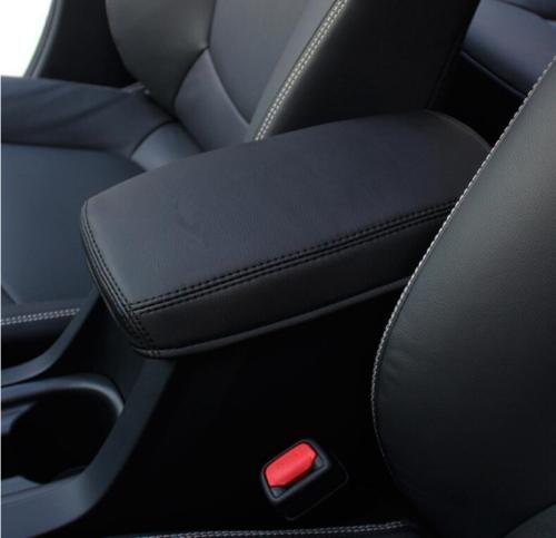 For 2020-2023 for Toyota for Corolla Black Armrest Box PU Leather Cushion Cover