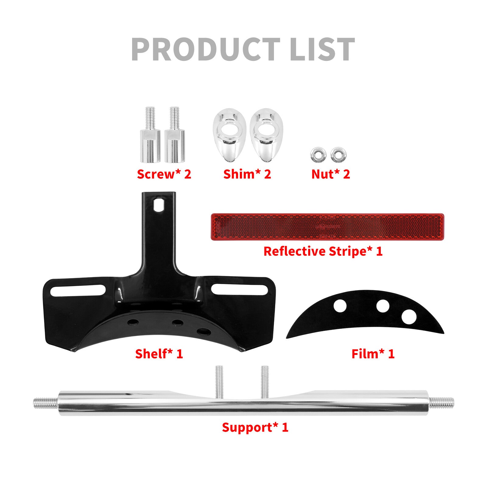 License Plate Mounted Turn Signal Relocation Kit for Harley Sportster XL 04-2022