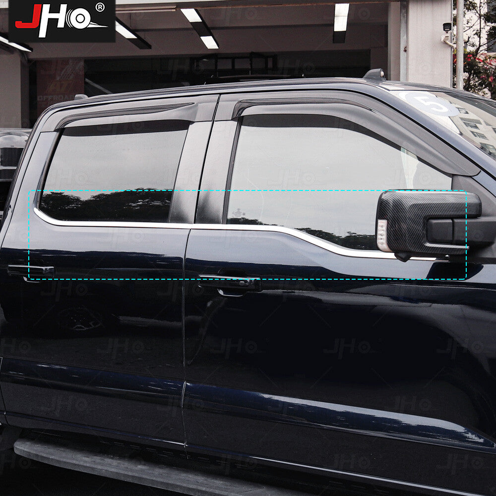 Stainless steel Chrome Car Window Strip Trim Cover for Ford F150 2022+