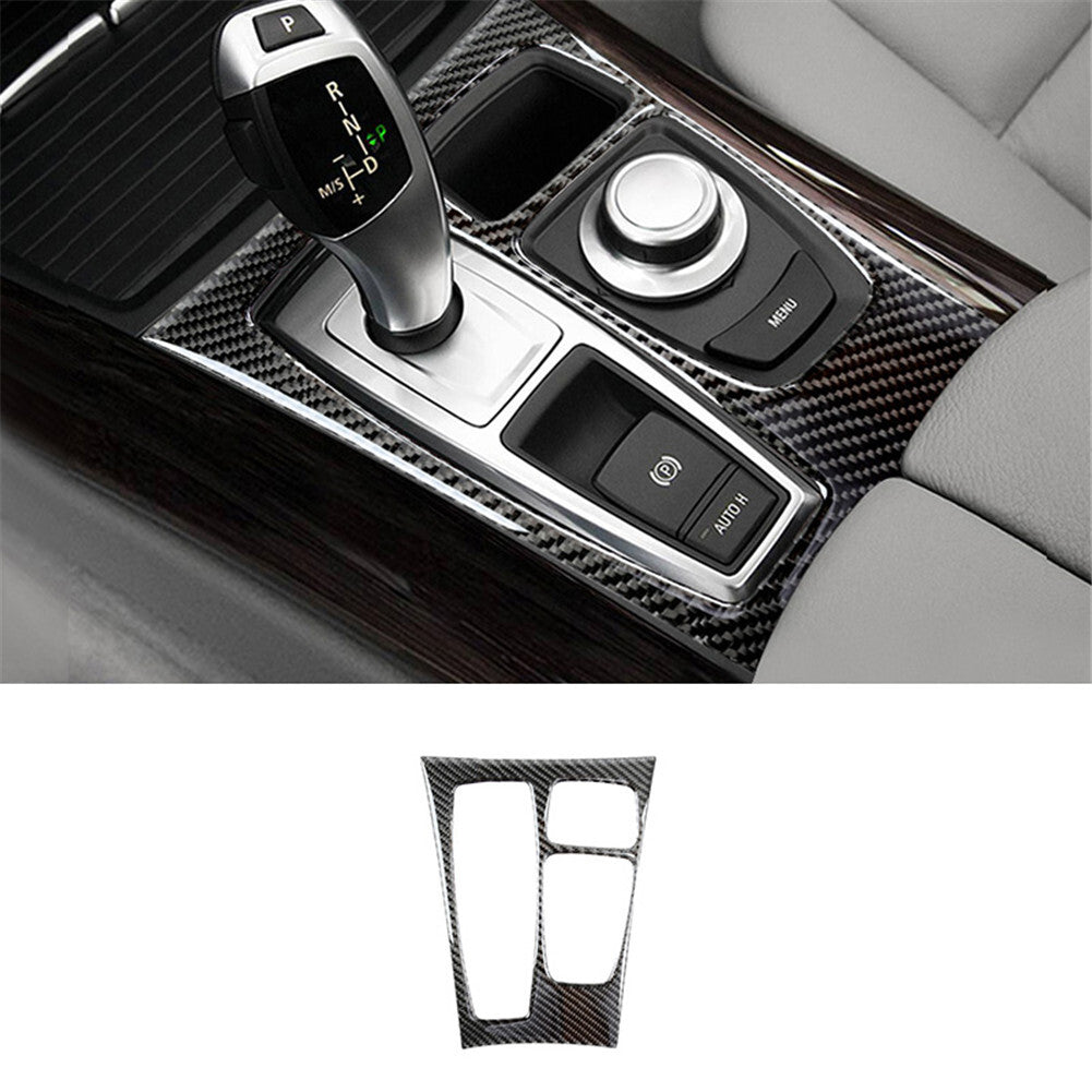 Carbon Fiber Gear Shift Frame Cover Trim for BMW X5 E70 X6 E71 2008-2010 Type A