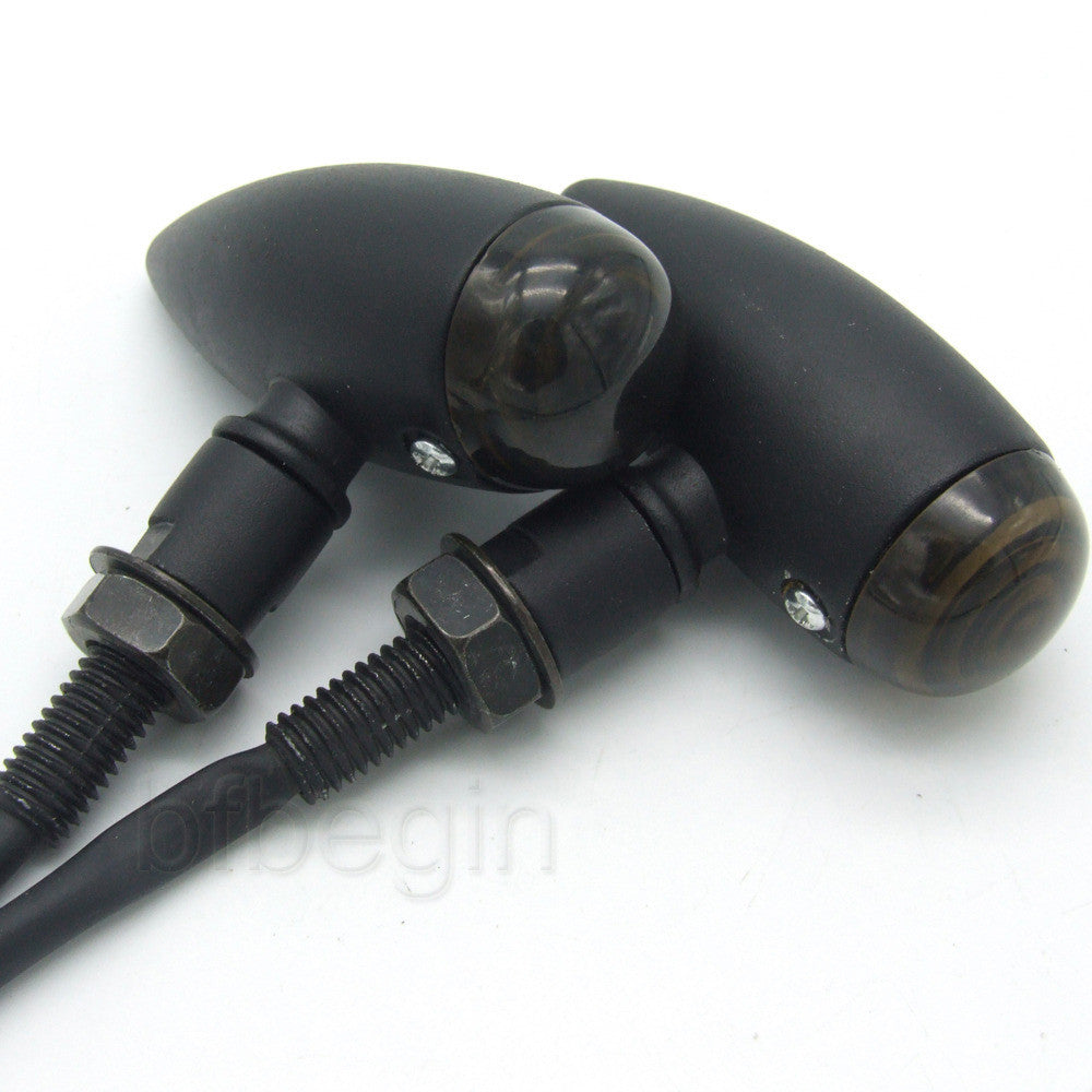 pair of universal motorcycle turn signal lights, for mini flashing amber indicator lights