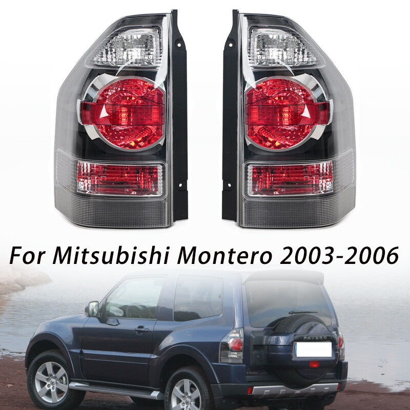 One pair of taillights with turn signals is applicable to for Mitsubishi Pajero Montero 2003-2006.