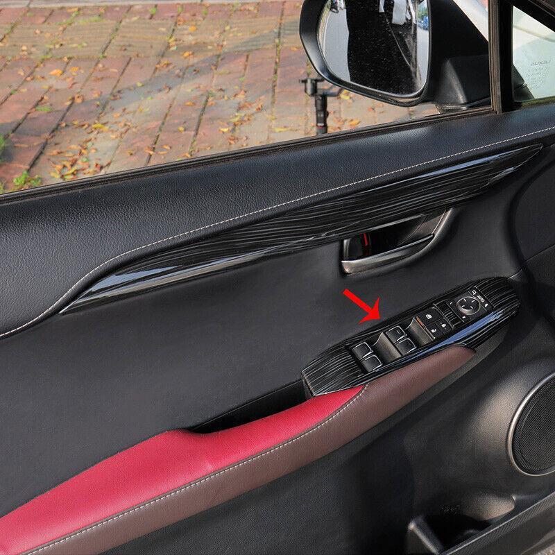 for Lexus NX200t 300 300h 2015-2021 Black Wood Window Lift Panel Switch Cover 4