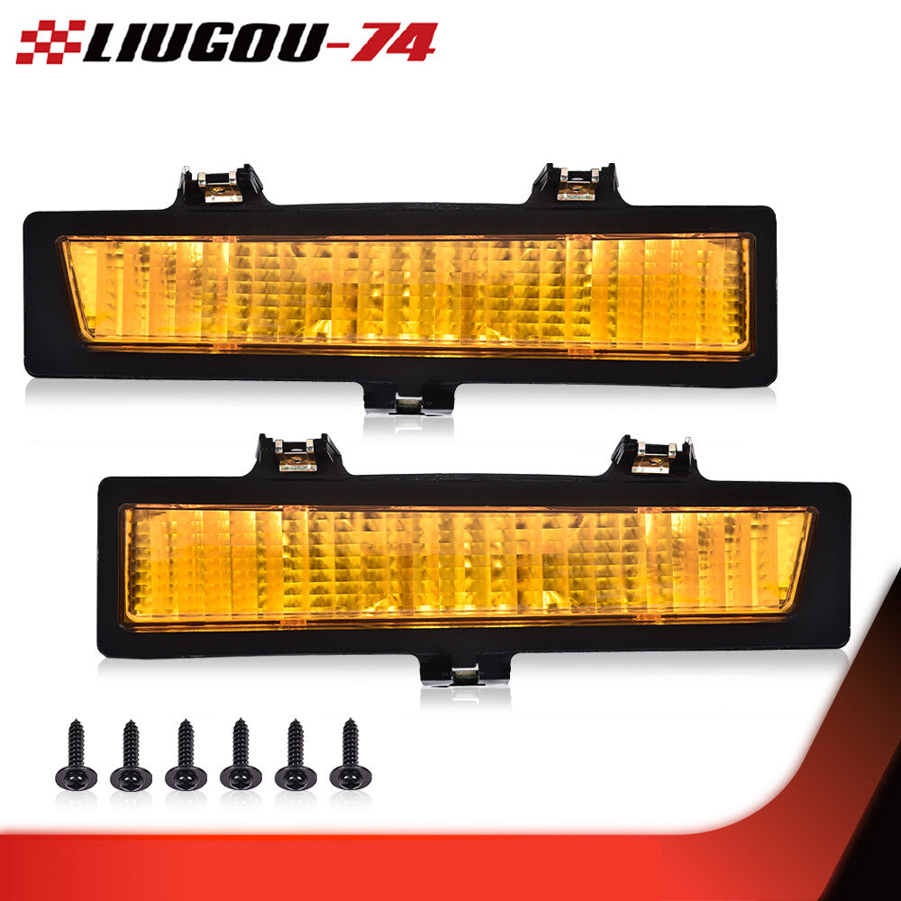 A pair of front turn signals and parking lights are suitable for Monte Carlo SS (models 83-88) and Carlo- (models 81-86).