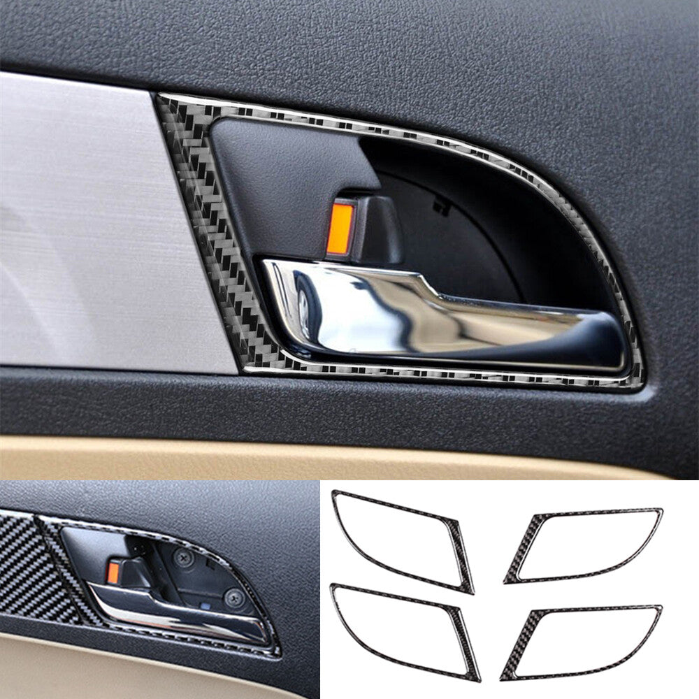 8¡ÁCarbon Fiber Interior Door Handle Bowl Cover Trim for Honda CR-V CRV 2007-11