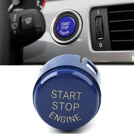 for BMW F10 F15 F16 F22 Blue Engine Start Stop Switch Button Cover Without OFF