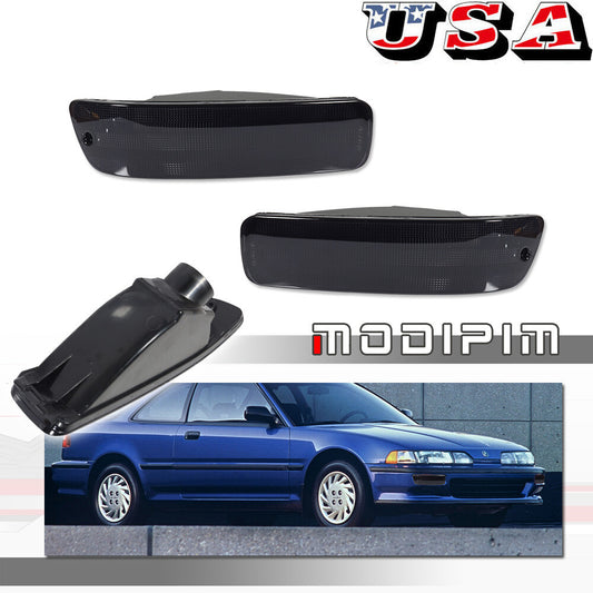 Smoked bumper lights, parking turn signals, pair, suitable for 1992-1993 for Acura Integra