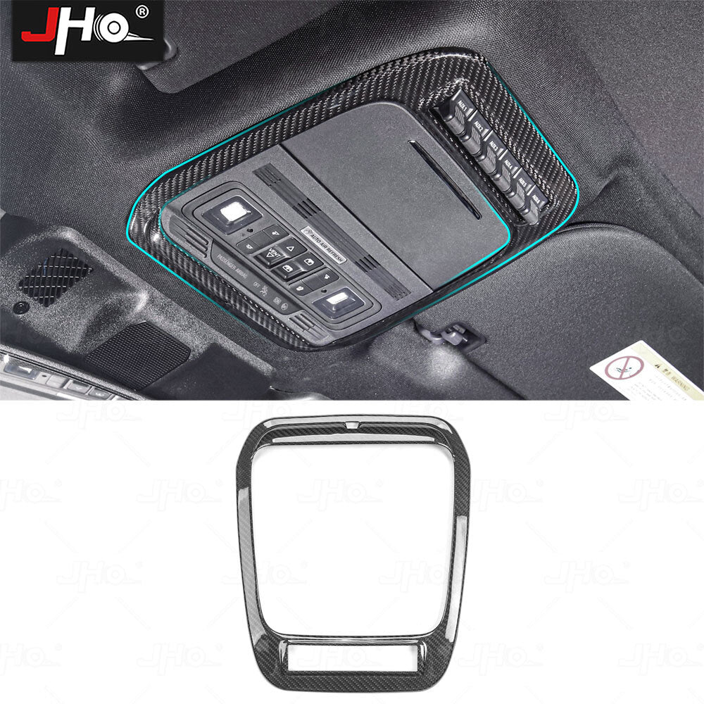 Carbon Fiber Top Roof Reading Light Lamp Panel Cover Trim for Ford F150