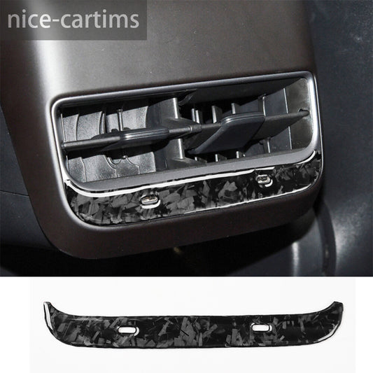 for Tesla Model 3 /Y 2017-23 Forged Carbon Fiber Rear Air Vent Outlet Panel Trim