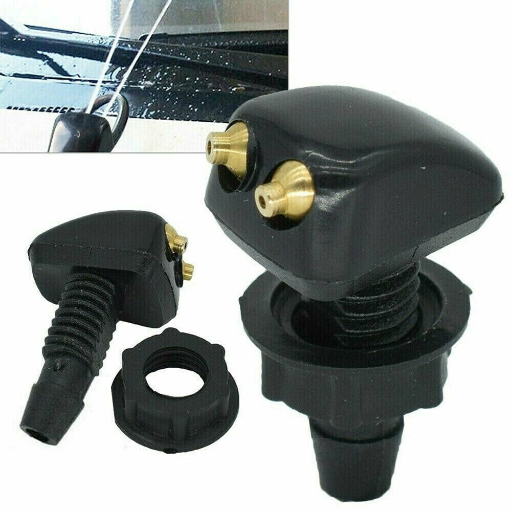 2PCS Dual Holes Adjustable Car Windshield Washer Nozzles Wiper Water Spray-Jet