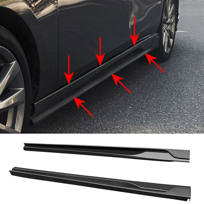 Unpainted Side Skirts Rocker Panels Guard Trims Fit for Mazda 3 Axela 2019-2022