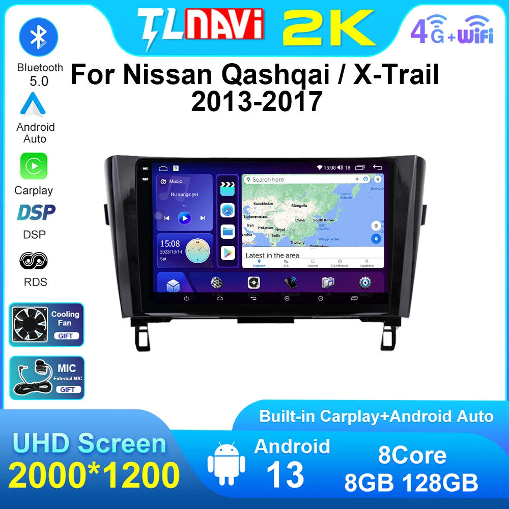 for Nissan for X-Trail Qashqai J10 J11 2013-2017 Car Radio Multimedia Navigation GPS