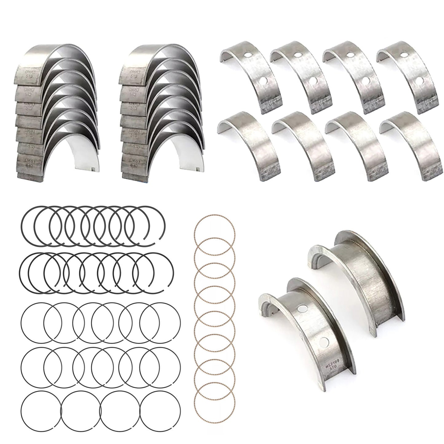 Main  Rod Bearings w/ Piston Rings 99-16 for CHEVY for GM LS Gen III IV New