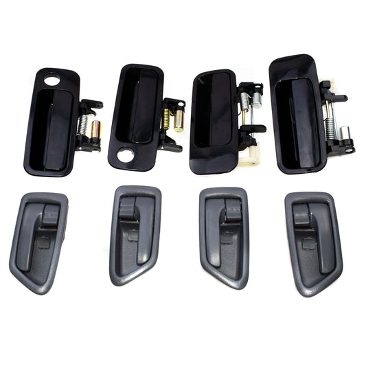 for Toyota for Camry 97-01 8Pcs Front Rear Black Outer Inner Gray Door Handle Set