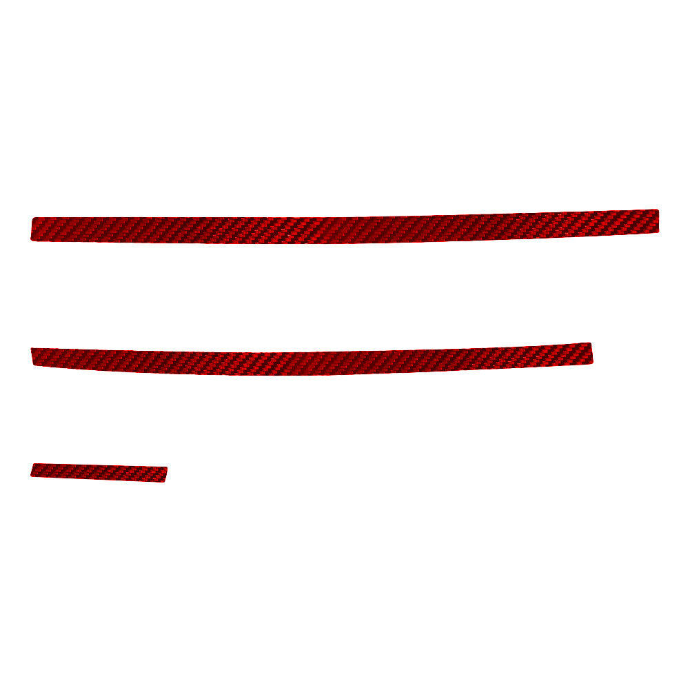 Red Carbon Fiber Interior Console Dashboard Cover Trim Strip for Toyota Hilux