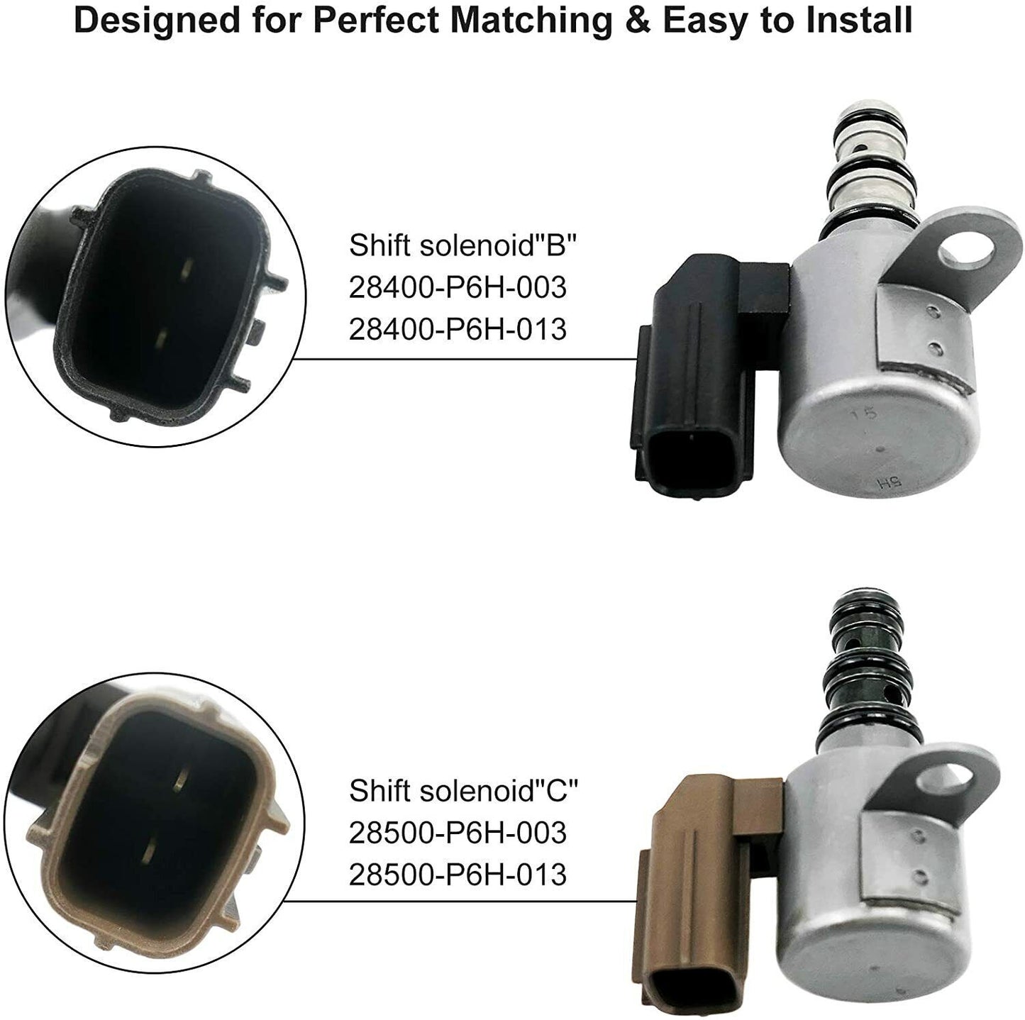 Transmission Shift Control Solenoid Valve B  C Set Kit for Honda for Acura