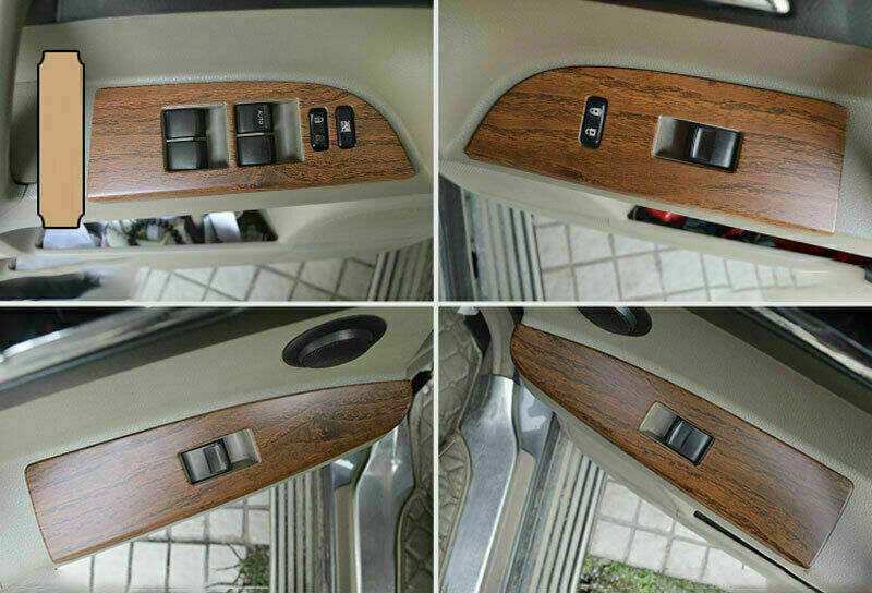 for Toyota Highlander 2008-2013 Wood Grain Window Lift Switch Button Panel Trim
