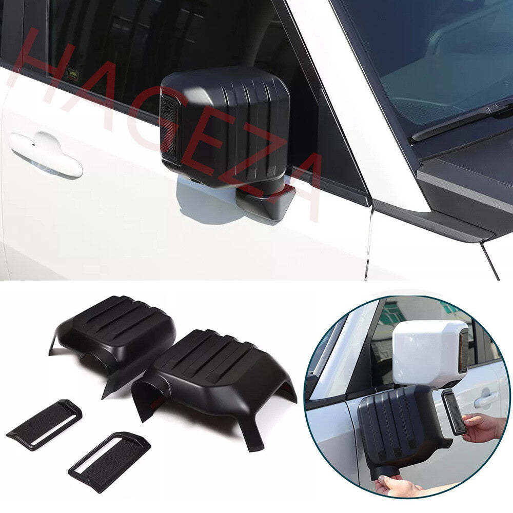 Matte Black ABS Side Rearview Mirror Cover For Toyot@ for Land Cruiser LC250 2024-25
